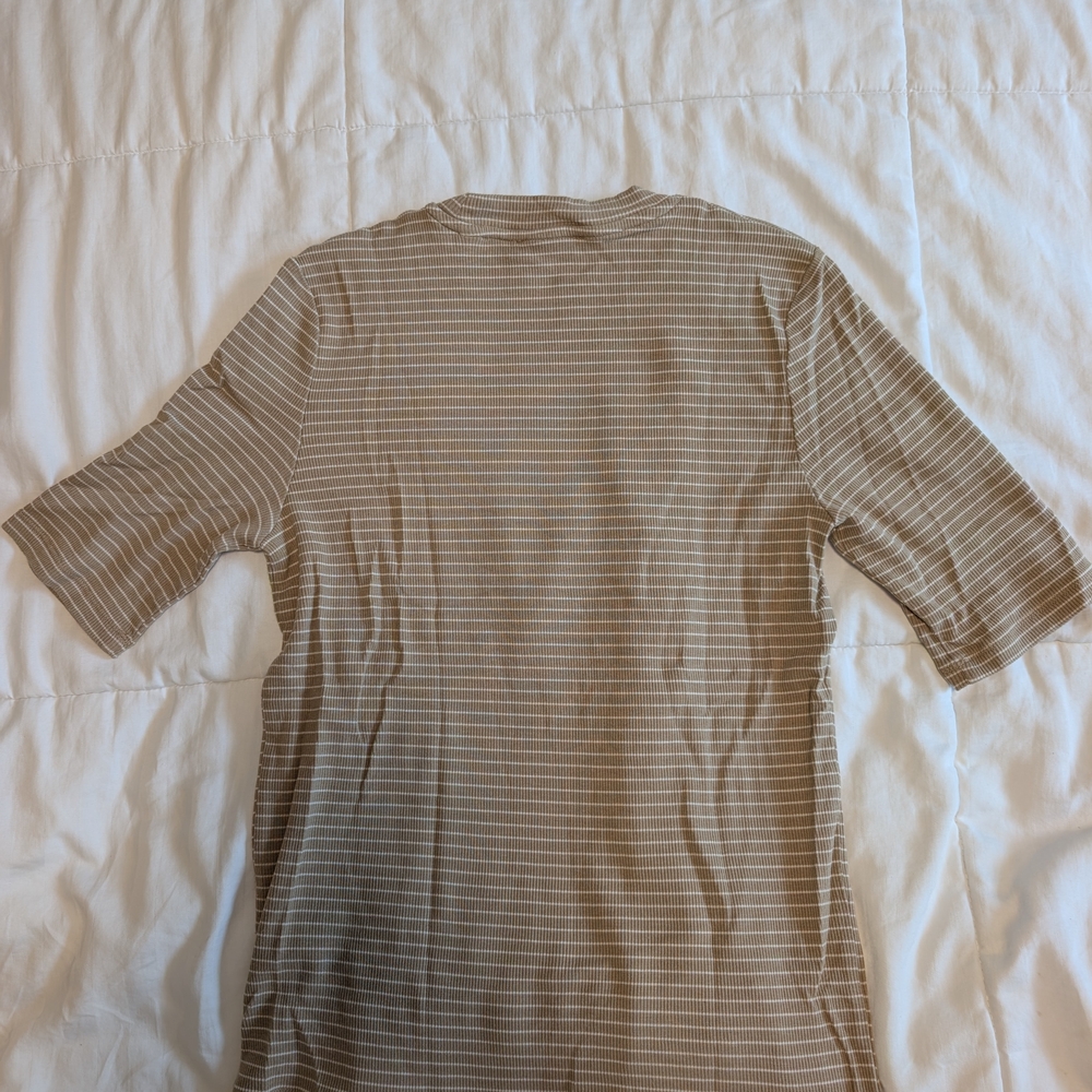 Vince Striped Tan Women's Top - Picture 5 of 5